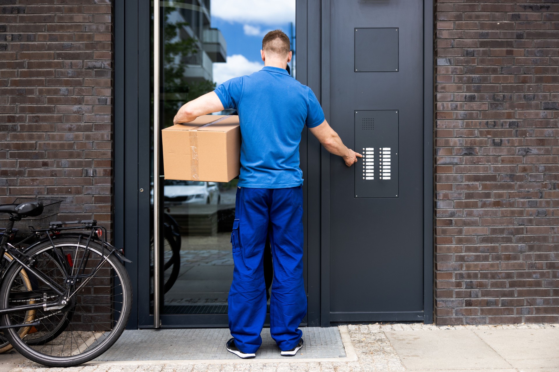 Professional Courier ensuring secure package deliveries by